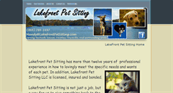 Desktop Screenshot of lakefrontpetsitting.com